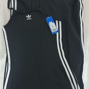 Adidas Black Dress with White Stripes